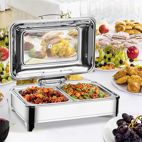 Miniatura 5 de Plato eléctrico para rozar, plato eléctrico de 9 cuartos con temperatura ajustable de 32.0 F a 212.0 F de acero inoxidable, control de temperatura,