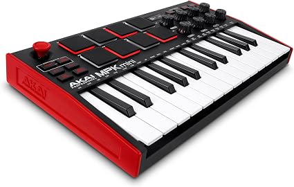 Akai Professional MPK Mini MK3 - Controlador MIDI USB de 25 Teclas con Pads y Perillas