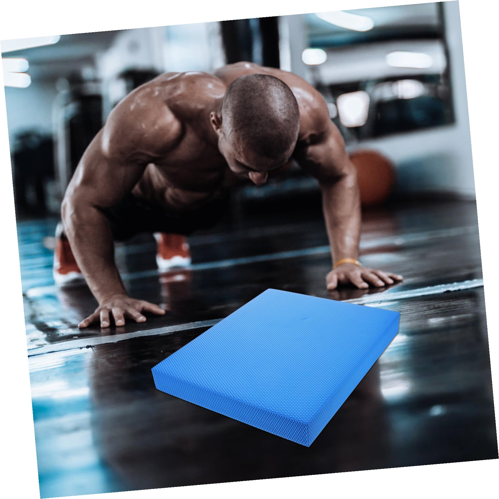 Tappetino Yoga Blu Tpe, Cuscino Protettivo per Fitness | Uso in Casa, Facile da Arrotolare e Riporre, Adatto ad Allenamento e Recupero