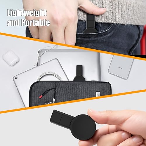 Miniatura 7 de Cargador de reloj portátil para Galaxy Watch 7/6/6 Classic/5, base de carga de viaje USB giratoria compatible con Galaxy 4 Classic/3 y Active 2