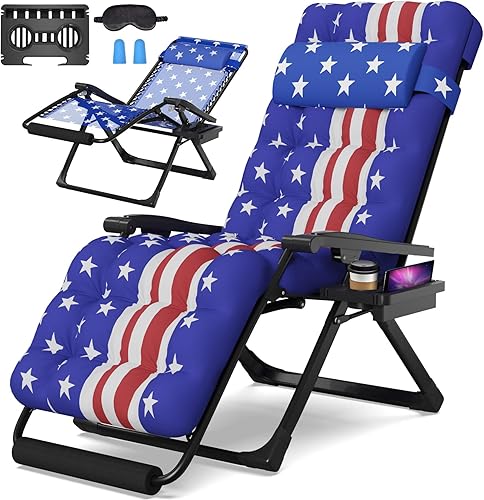 Miniatura 13 de Suteck Zero Gravity - Silla reclinable de camping con cerradura de aleación de aluminio, plegable con almohadilla extraíble, reposacabezas ajustable