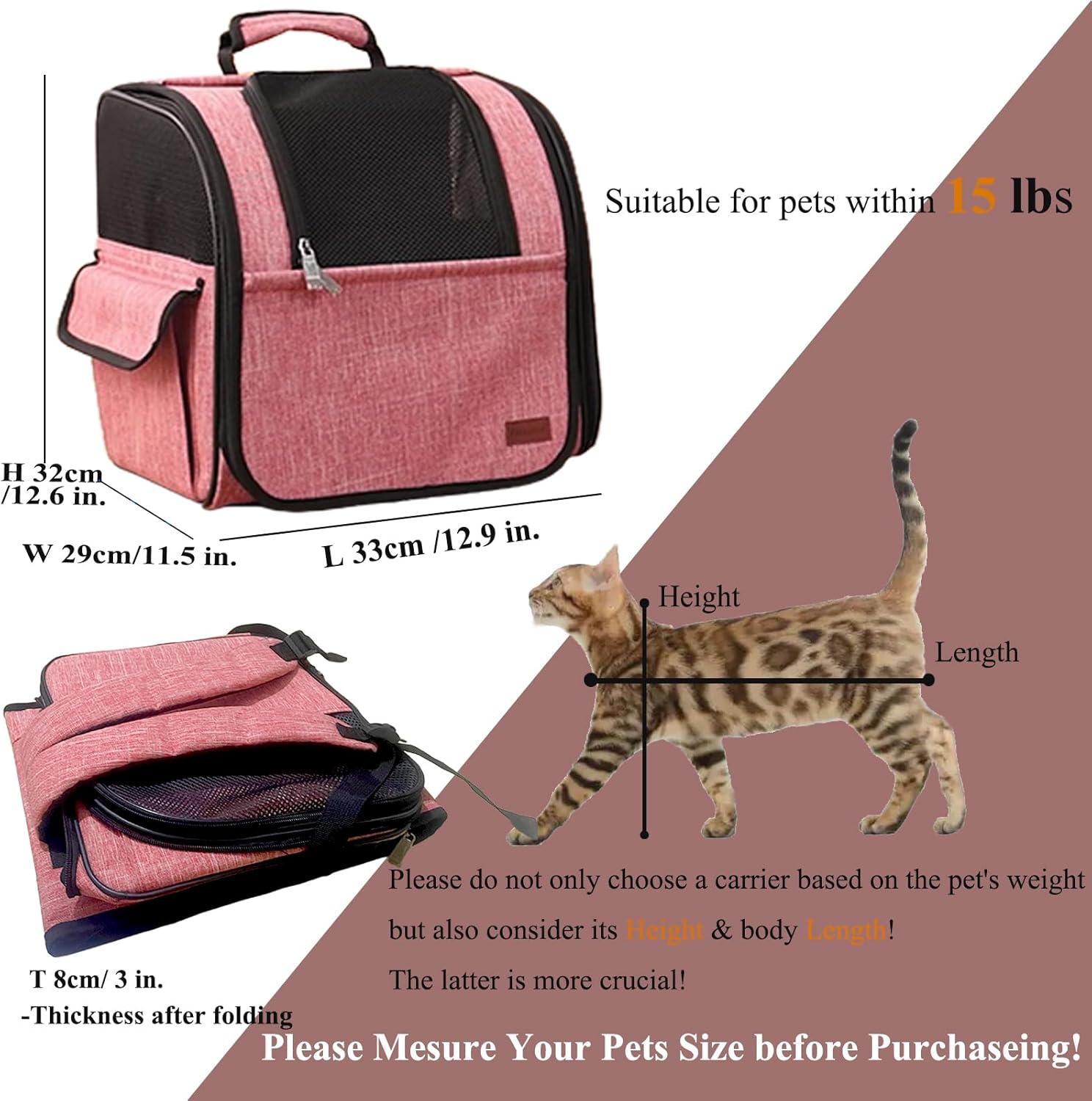 Ultimate Comfort: HSC PET Dog Stroller - Perfect Travel Companion for Your Furry Friends!