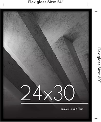 Miniatura 2 de Americanflat - Portarretratos de 24x30 pulgadas con plexiglás pulido, colección Streamline, marco de fotos con borde delgado para exhibir en pared,