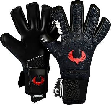 Renegade GK Eclipse Professional Soccer Goalie Gloves - Adult & Youth Sizes 6-12, Level 5 4+3MM EXT Contact Grip + Fingersaves | Max Grip & Comfort | Goalkeeper for Gloves Elite Play | Based in USA
