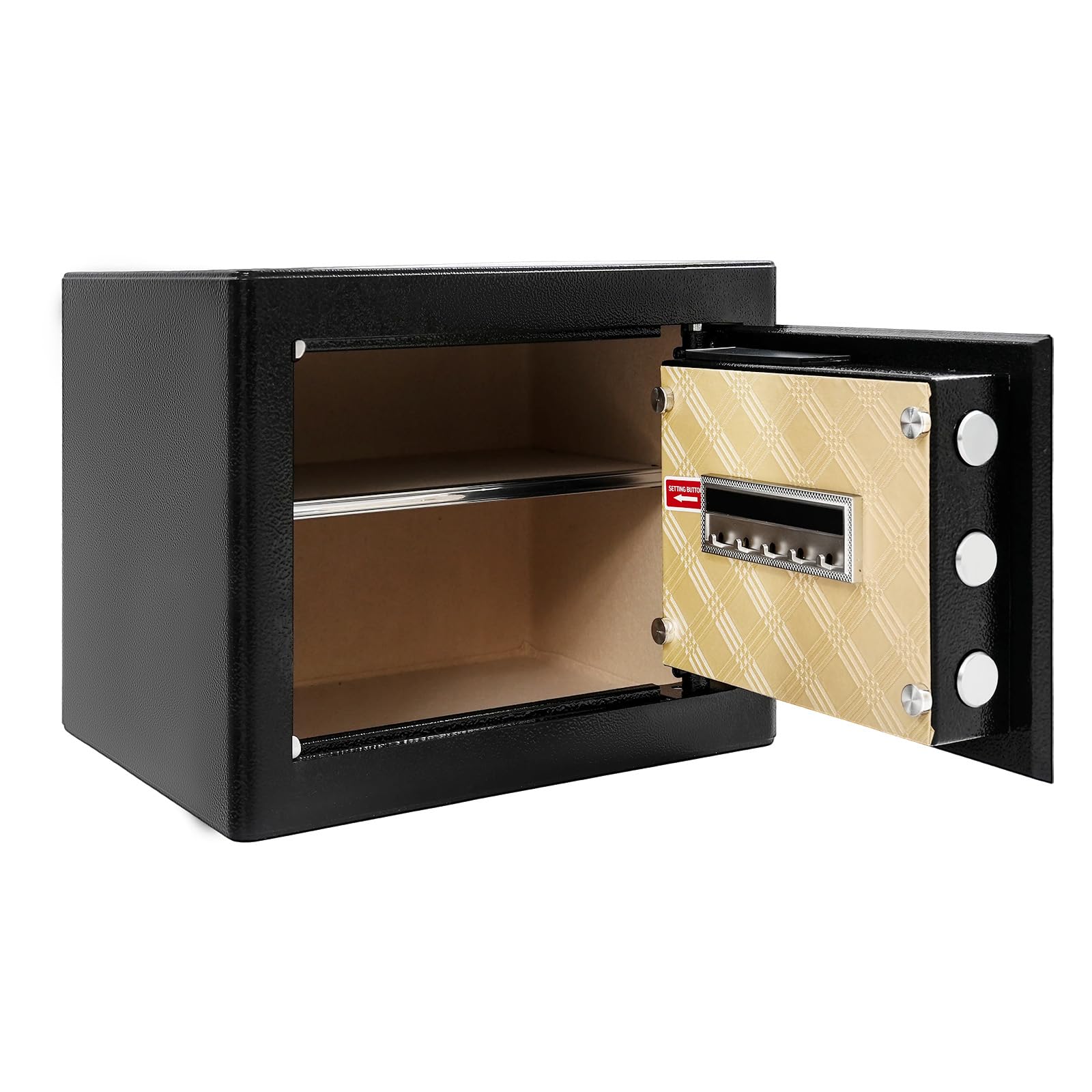 Cassaforte per mobili con chiave a combinazione, cassaforte e armadietto, cassaforte per casa, ufficio, gioielli, consumo di contanti (nero)