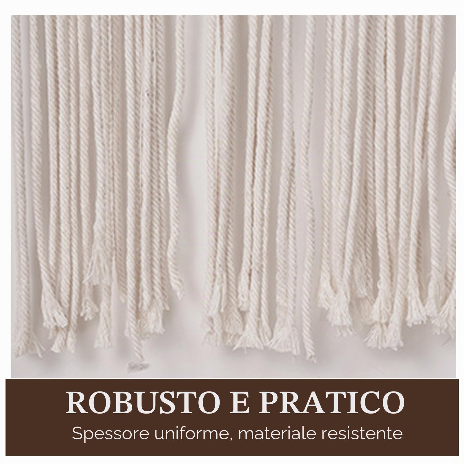 OUGPIU Tenda in Macramè Bohémien 80x200cm Tenda per Porte Boho Fatta a Mano in Cotone,Tende per Finestre Decorazioni per Matrimonio Soggiorno Parete,Divisori per Stanze