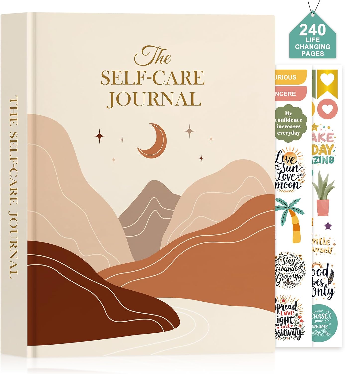 Lanpn Self Care Journal for Women, Self Love Guided Journals with Prompts, Daily Reflection Wellness & Gratitude Planner, 5 Minute Mental Health Notebook, Mindfulness Mood Log, 240 Pages