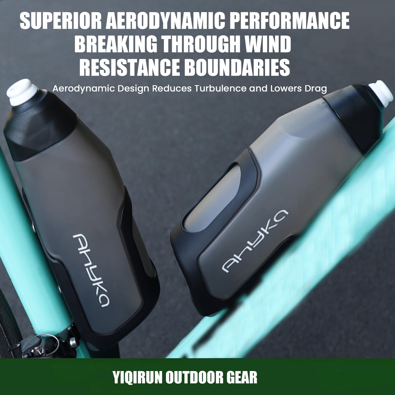 Aerodynamiczny zestaw wsporników na bidon rowerowy, 600 ml, do rowerów szosowych MTB, lekka rama, nawodnienie