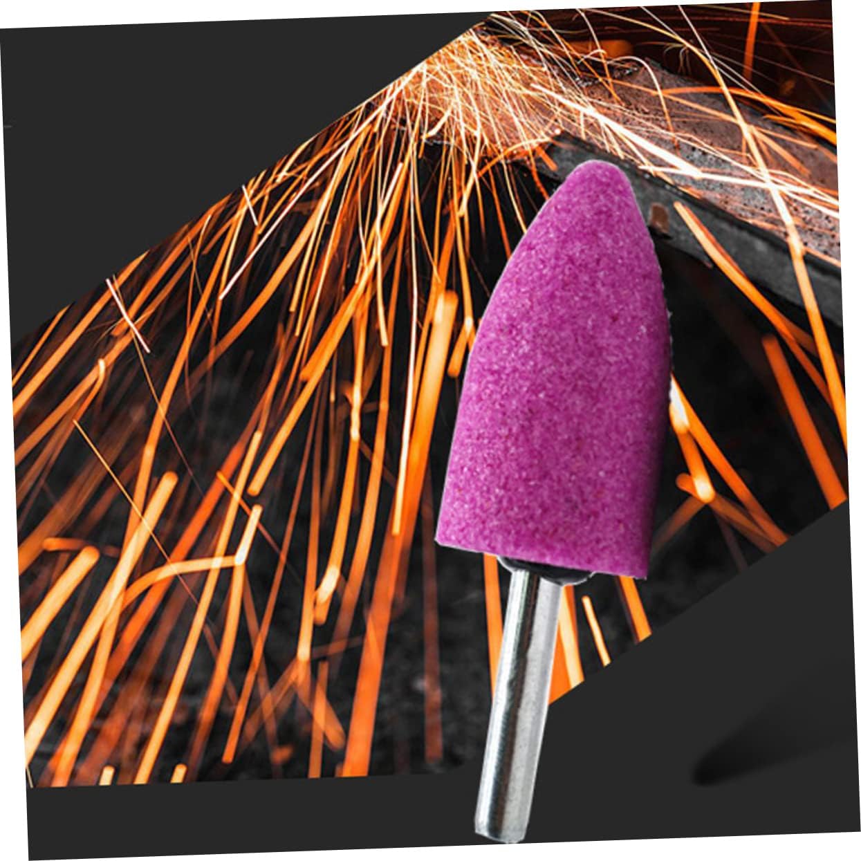8pcs Red Corundum Grinding Wheel 6mm Handle Diameter Sandpaper Wheel for Machine Gear Abrasive