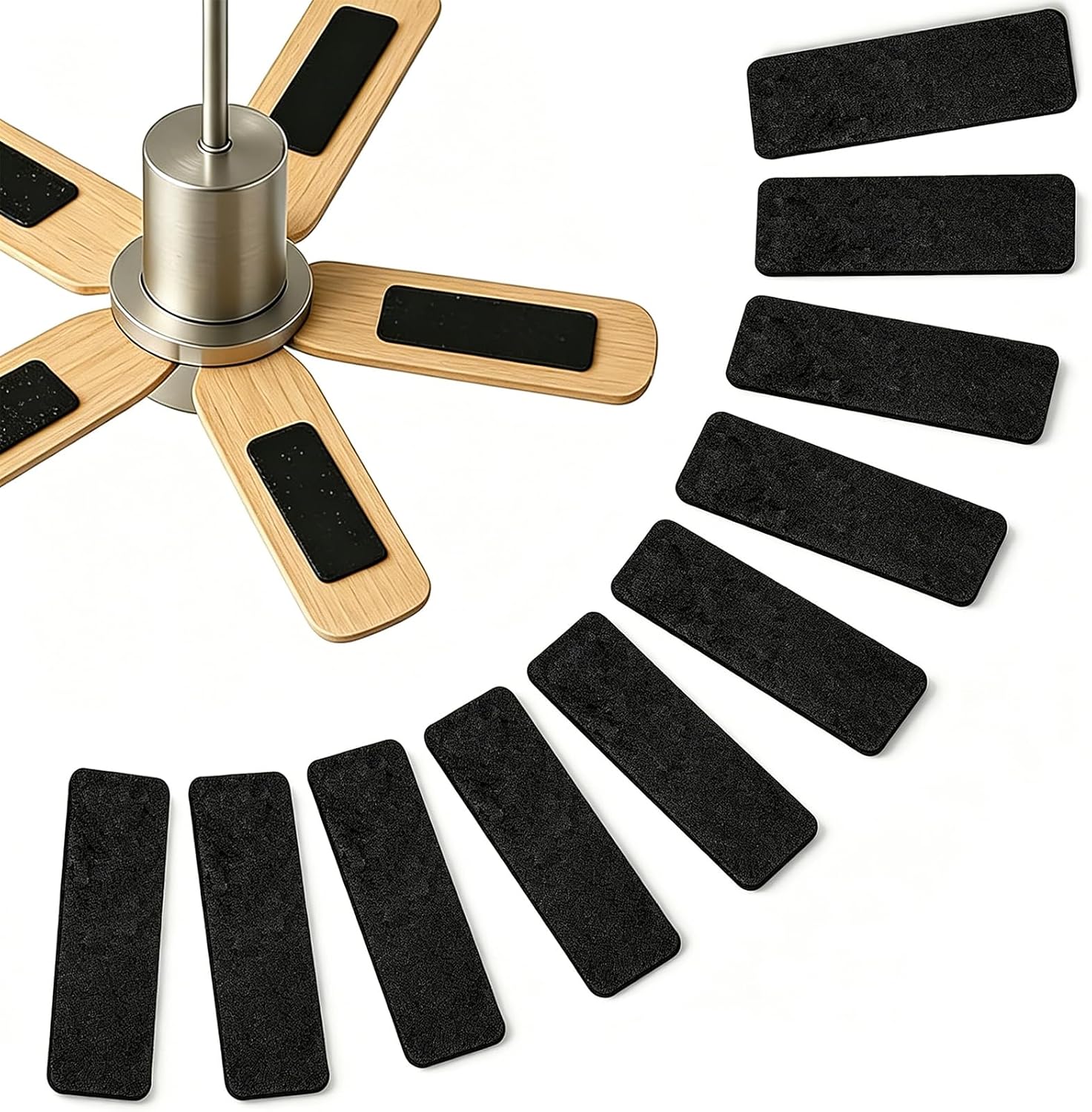Fanluter 10 Pack Ceiling Fan Filters, Barnacle Activated Carbon Fan Filters Fits All Ceiling Fans for Home, Ceiling Fan Air Purifier Pads for Dust, Dander & Odors- Improves Indoor Air Quality