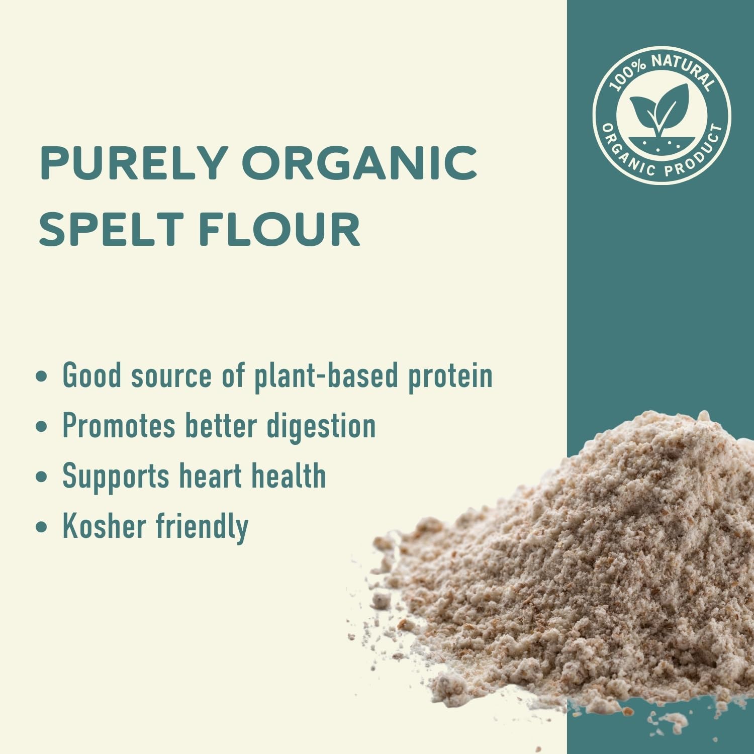 Fairhaven Mill Whole Grain Spelt Flour - USDA Organic Certified & Non-GMO - Nutty Flavor & High Absorption Rate for Artisan Breads, Pizza Crusts, Muffins & Pasta - USA Grown & Milled - 5 lbs Bag