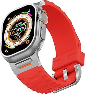 سوار ساعة سيليكون رياضي بديل من V Volt متوافق مع اي ووتش سيريس 1 2 3 4 5 6 7 8 9 مقاس 38mm 40mm 41mm، تصميم مريح ومسامي، مقاوم للماء والعرق، متين وقابل للتعديل.