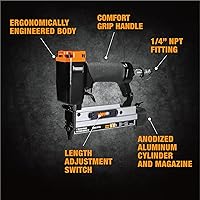 Vista 8 de Freeman PP123 Pinner neumático de calibre 23 de 1 pulgada con gancho para cinturón