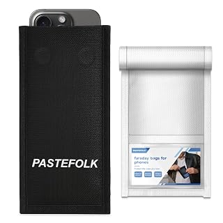 2 Pack Faraday Bags for Phones & Car Keys - Magnetic Closure, Waterproof Phone Signal Blocking Pouch, Faraday Cages for Anti-Theft, Anti-Tracking, Anti-Hacking(Black and White) - Amazon product rated Grade A