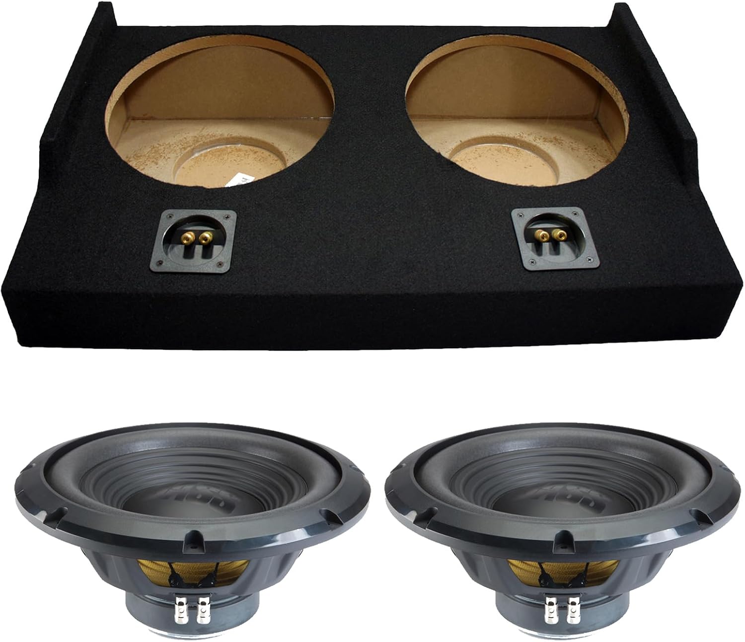 Alpine Compatible with 2015-2025 Ford F-150 Super Cab Extended Truck Sealed Dual 12" W12S4 Loaded Subwoofer Stereo Sub Box Enclosure Car Audio Bundle 500W RMS 4 Ohm