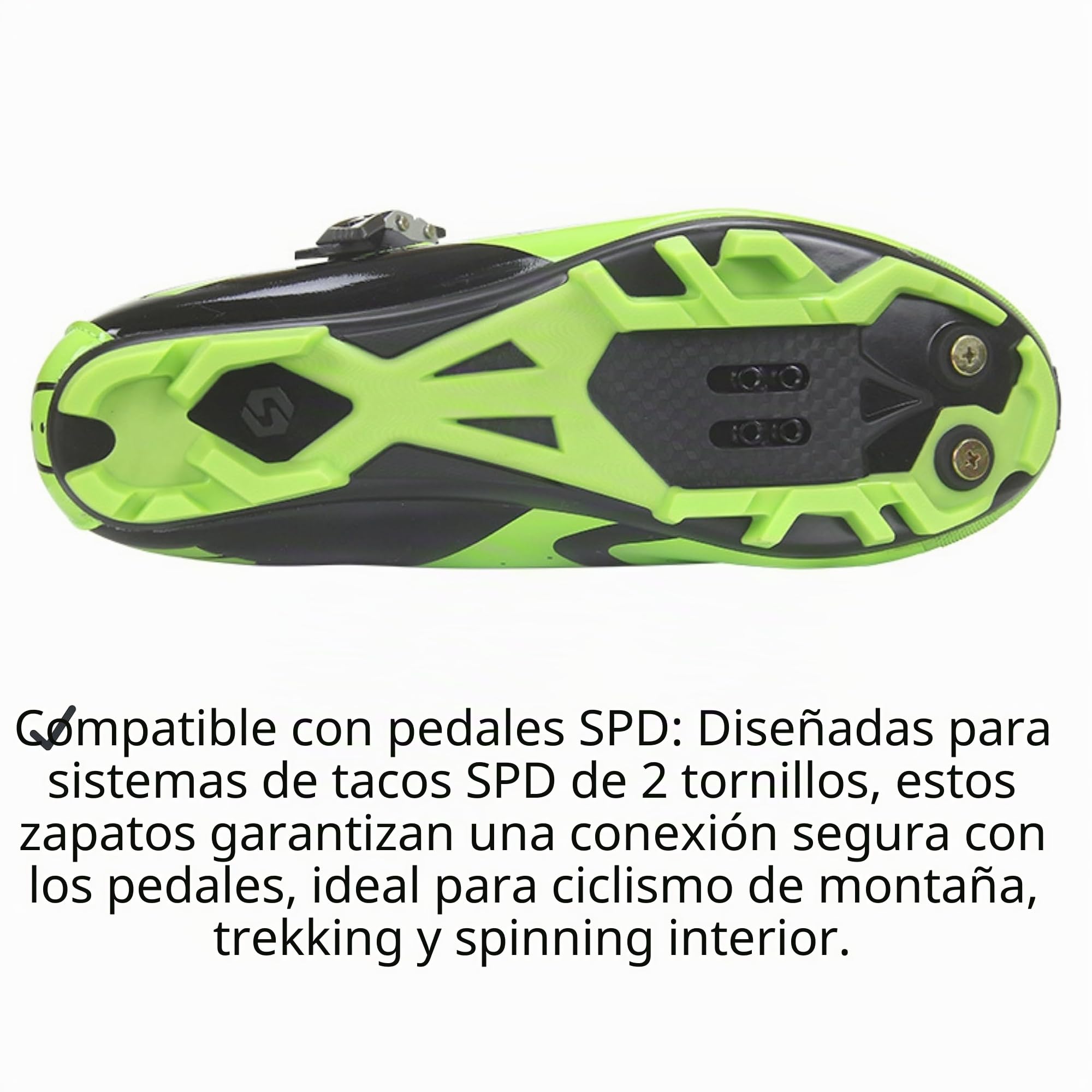 Zapatillas de Ciclismo MTB para Hombre/Mujer, Zapatillas para Bicicleta de montaña, Transpirables, Antideslizantes, compatibles con Sistema SPD - V03 45 EU
