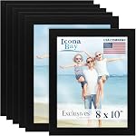 Icona Bay - 10x15 cm Cadres d'image - Blanc, paquet de 6 - Sturdy 4x6 Cadres photo en bois d'ingénierie 10 x 15 cm - Design élégant, plateau ou mur - Collection Exclusive