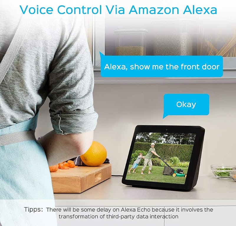Panamalar WiFi Kültéri Biztonsági Kamera 1080P HD - Vízálló, Mozgásérzékelő, Kétirányú Hang, Éjjellátó, Alexa Kompatibilis, Mobilról Vezérel