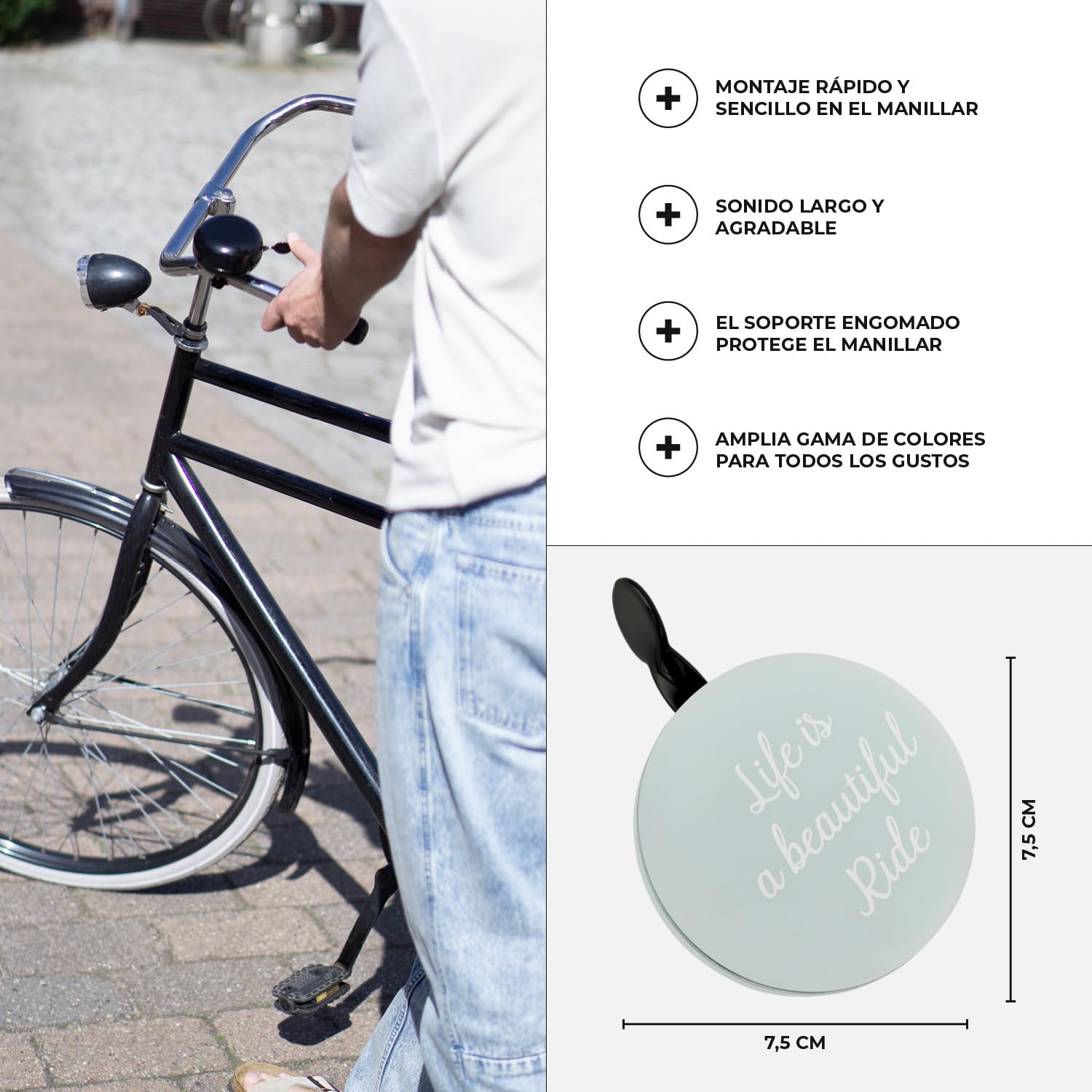 Campanello Per Bici Urban Zweirad Big Mama - Suono Forte E Chiaro, Per Bici Olandesi E Da Donna - Foto 9