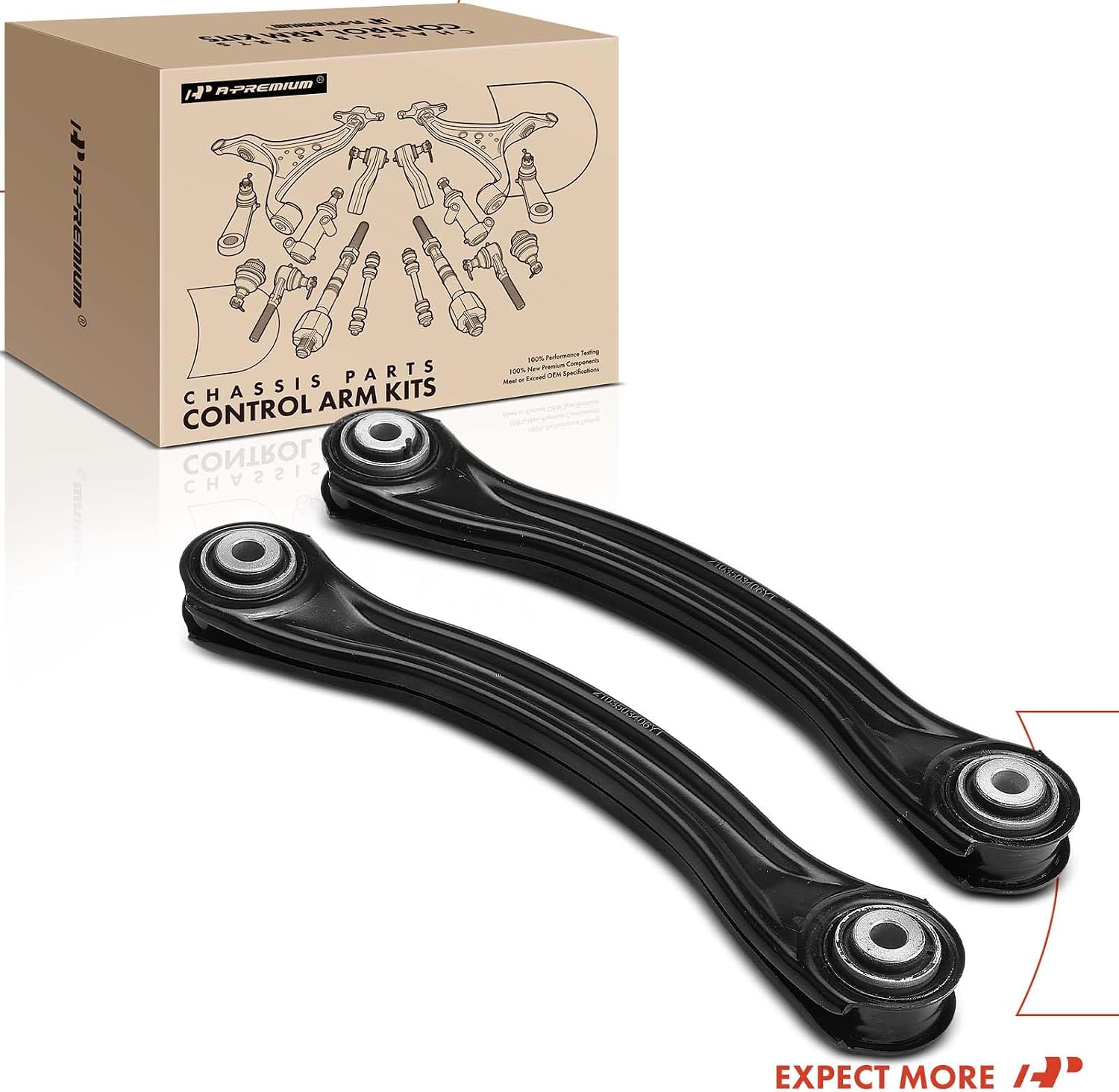 A-Premium 2 x Rear Upper Rearward Control Arm with Bushing, Compatible with Mercedes-Benz C230 2004-2007, C240 2001-2005, C280 2006-2006, C320 2004-2004, SLK300 2009-2011, CLK350 2009-2009