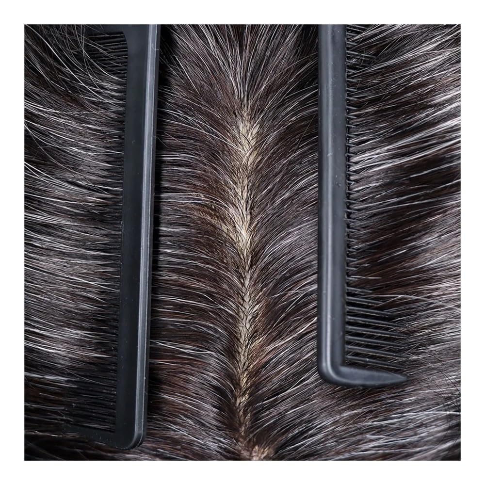 Perücke Herren 0,08 mm cienka skóra tupecik dla mężczyzn, 20 x 25 cm, podstawa PU, pętelka w kształcie litery V, prawdziwe ludzkie włosy, męska treska dla mężczyzn (1B60)