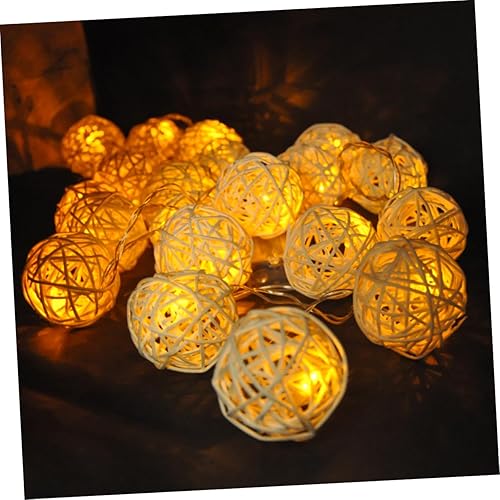 Miniatura 6 de Pequeña cadena de luces LED de ratán con pilas, luces decorativas para Navidad, boda, fiesta, decoración interior y exterior