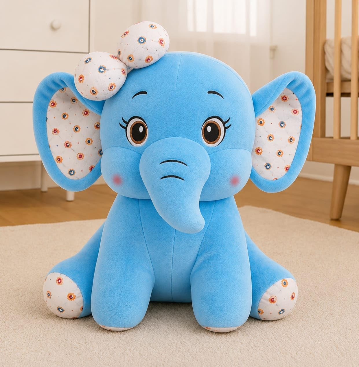 Liquortees Elephant Soft Toys for Baby Girl, Teddy Bear Gift, Plushies Stuffed Toys, for Girls, Stuffed Toys, Teddy Bear Gift - 30 cm-image-24