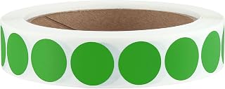 119-0003 Adhesive Dot Label, 3/4" Diameter, For Inventory and Marking, Green (Roll of 1000)