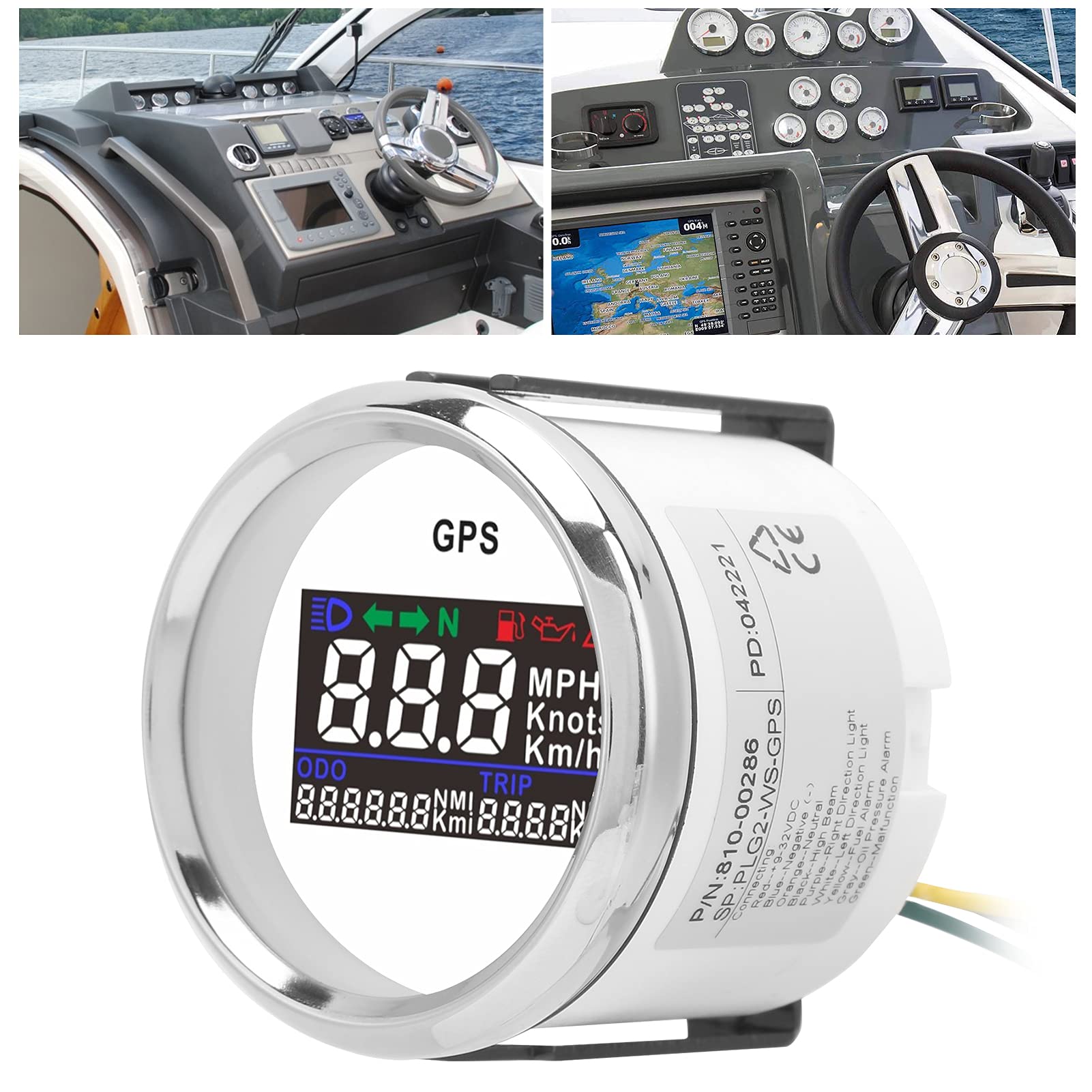 Medidor de 2 Pulgadas con Contador de Edad Digital Ideal para Vehículos de 12 V y 24 V Odómetro para Yates con Pantalla LCD para un Control preciso.