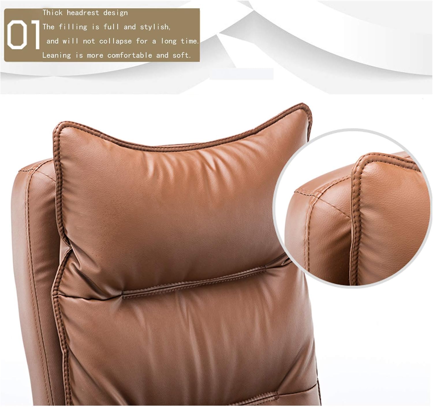 Renovation House Office Chair Computer Chair Game Chair Large Computer Ergonomic Game Chair Heavy Duty Big and Tall Game Chair Headrest Coffee