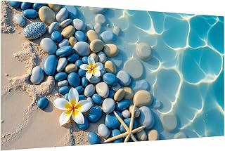 JOOZ Large Diamond Art Kits for Adults - 5D Beach Diamond Painting | Round Drill| Premium Canvas| Clear Symbols| Bright Colors| Fun and De-Stress| Gem Art| Home Wall Decor| Gift| 27.5x15.7 Inch