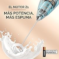 Vista 3 de Zulay Milk Boss Espumador de leche potente manual, hace espuma para latte, batidor para mezclar bebidas, café, miniespumador para capuchino, frappé