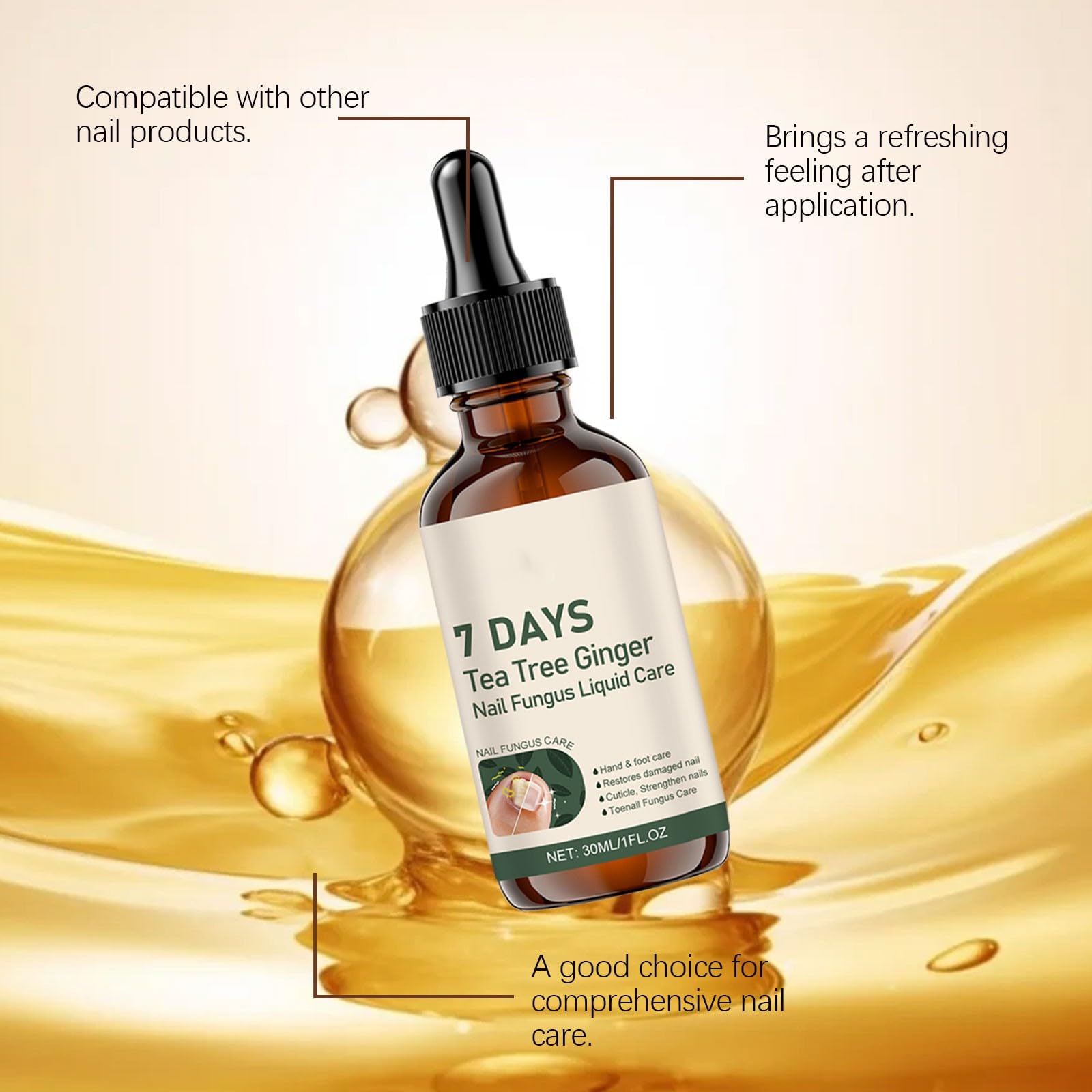 Gegen Nagelpilz Tropfen,Teebaumöl Nagelpilz Nagelpflege,Pilznägel Reparaturflüssigkeit,Nagel-Pilz Testsieger Für Reparatur und Schutz der Nägel,Nail Care Flüssig,30ML(2 Stück)