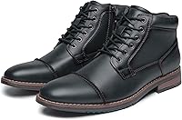 Vista 3 de Arkbird Botas de vestir para hombre, botas de tobillo clásicas de cuero genuino con cremallera lateral