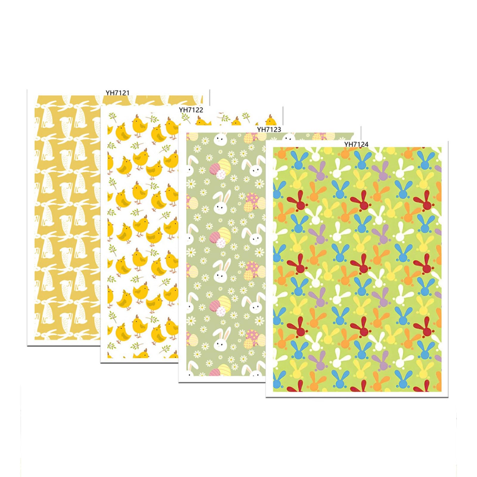 4 Sheets Flower Transfer Paper Sticker for Clay, Paper, Floral Sheets for Earring Making Pottery Earrings Sticker