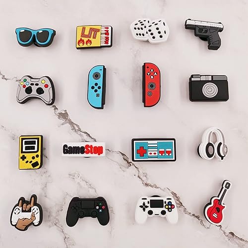 Miniatura 5 de 25 o 30 piezas de dijes para zapatos deportivos para niños y hombres, para videojuegos, camping, pesca, zuecos, decoración de zapatos, accesorios