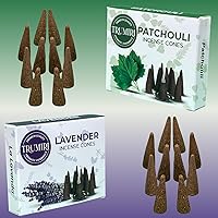 Vista 213 de TRUMIRI Incense Cones - Combo Pack of 20 Cone Incense - 10 Nag Champa + 10 Palo Santo - Insence Cones - Incense Cones Scented - Cone Incense Scents