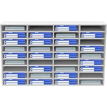 Literature Organizers, 36 Compartments Office Mailbox with Adjustable Shelves, PVC Mail File Sorter Cubbies, Countertop File Organizers for Classroom, Office, Home, Documents White