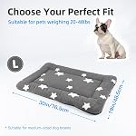 Mora Pets Dog Crate Bed Ultra Soft Dog Bed Mat for Medium Dogs Washable Pet Kennel Pad for 30 inch Cage Flat Puppy Cat Mattress Cute Cushion Liner Anti-Slip Grey 30 x 19