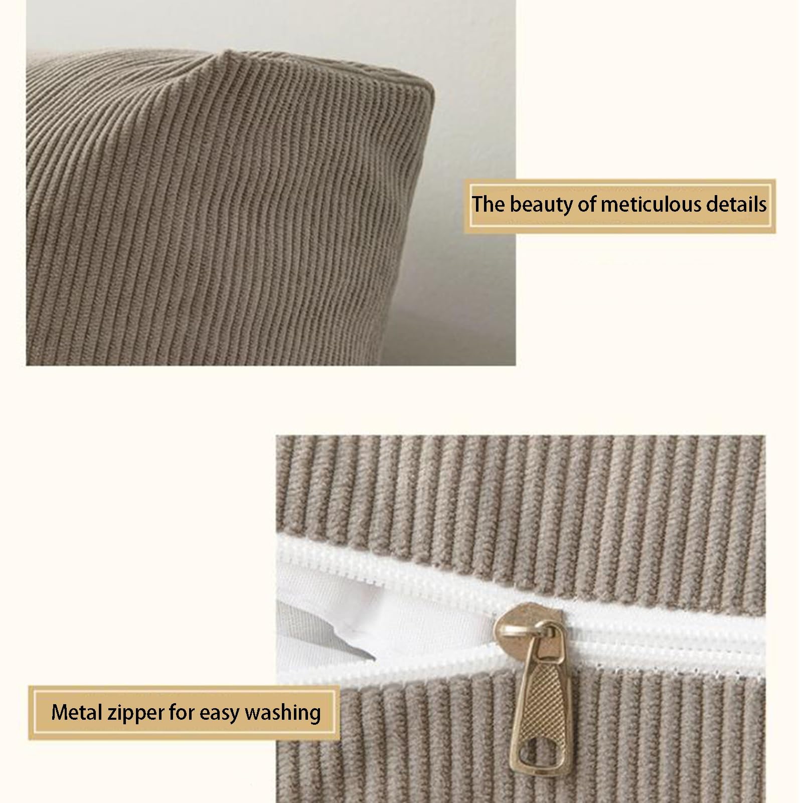 Coussin de soutien lombaire pour le bureau et la maison, grand coussin de soutien du dos doux, coussin de taille amovible pour chaises et canapés, idéal pour lire et se détendre