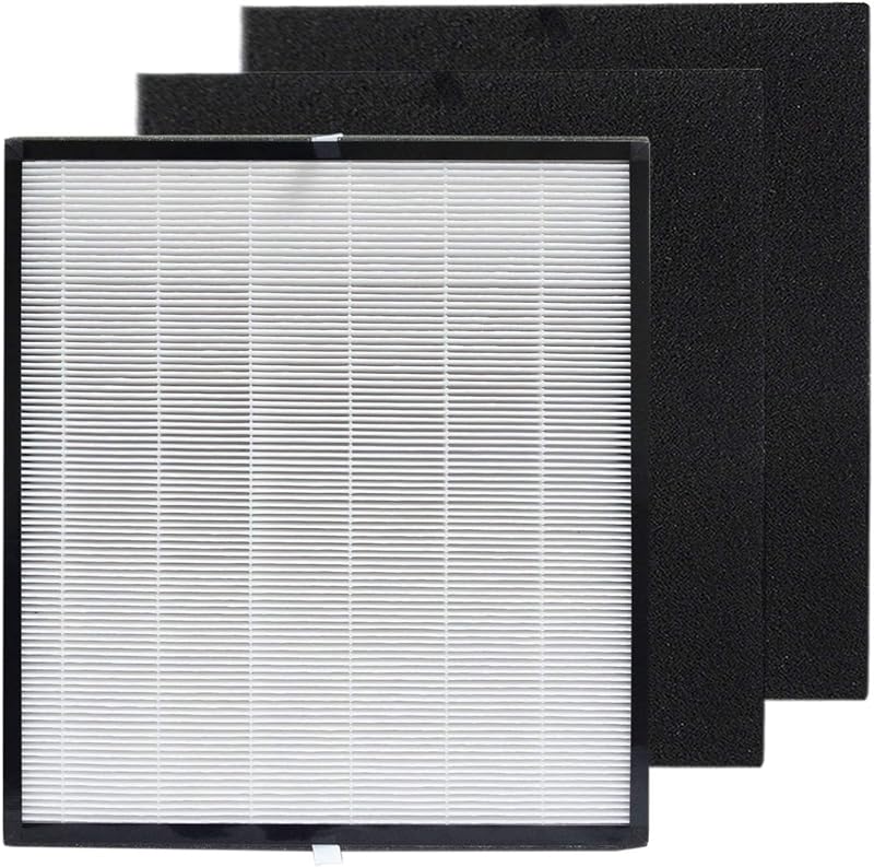 PUREBURG Replacement Filter Compatible with GermGuardian AC5900WCA Air Purifier Filter J FLT5900, 1-Pack H13 HEPA Activated Carbon Pre-Filters For Dust Odors Clean