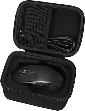 Mchoi Hard Case for Logitech MX Master 4/3/3S/2S, Travel Mouse Case, EVA Hard Shell, Shockproof, Water-Resistant, Cable & Receiver Storage, for Office & Travel