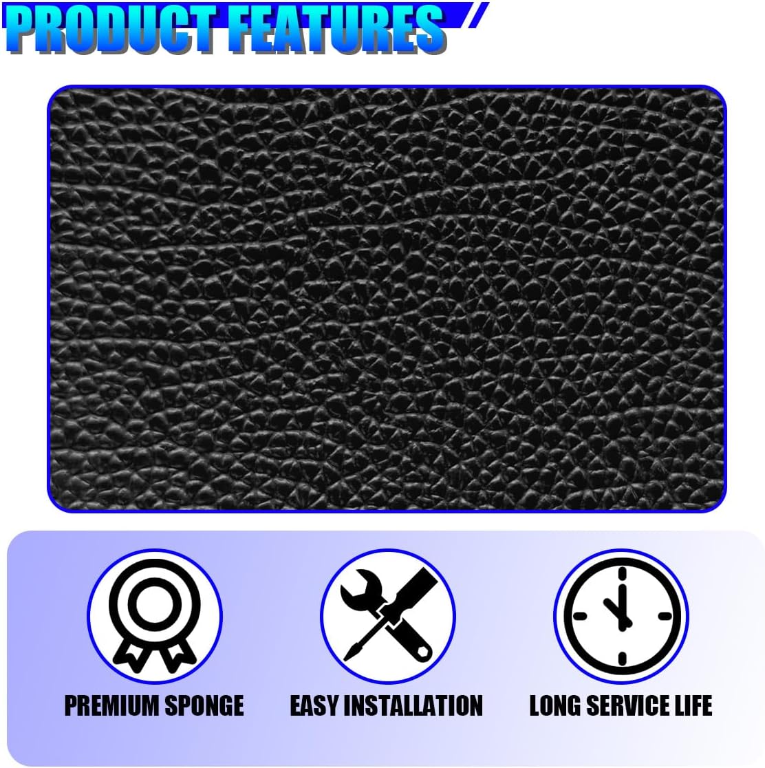Car Seat Side Organizer, 3-in-1 PU Leather Car Knee Cushion Pad, Multi-Use Auto Door Console Gap Filler, Adhesive & Removable Vehicle Storage Bag for Keys, Wallet, Phones, Sunglasses (Black) image 4