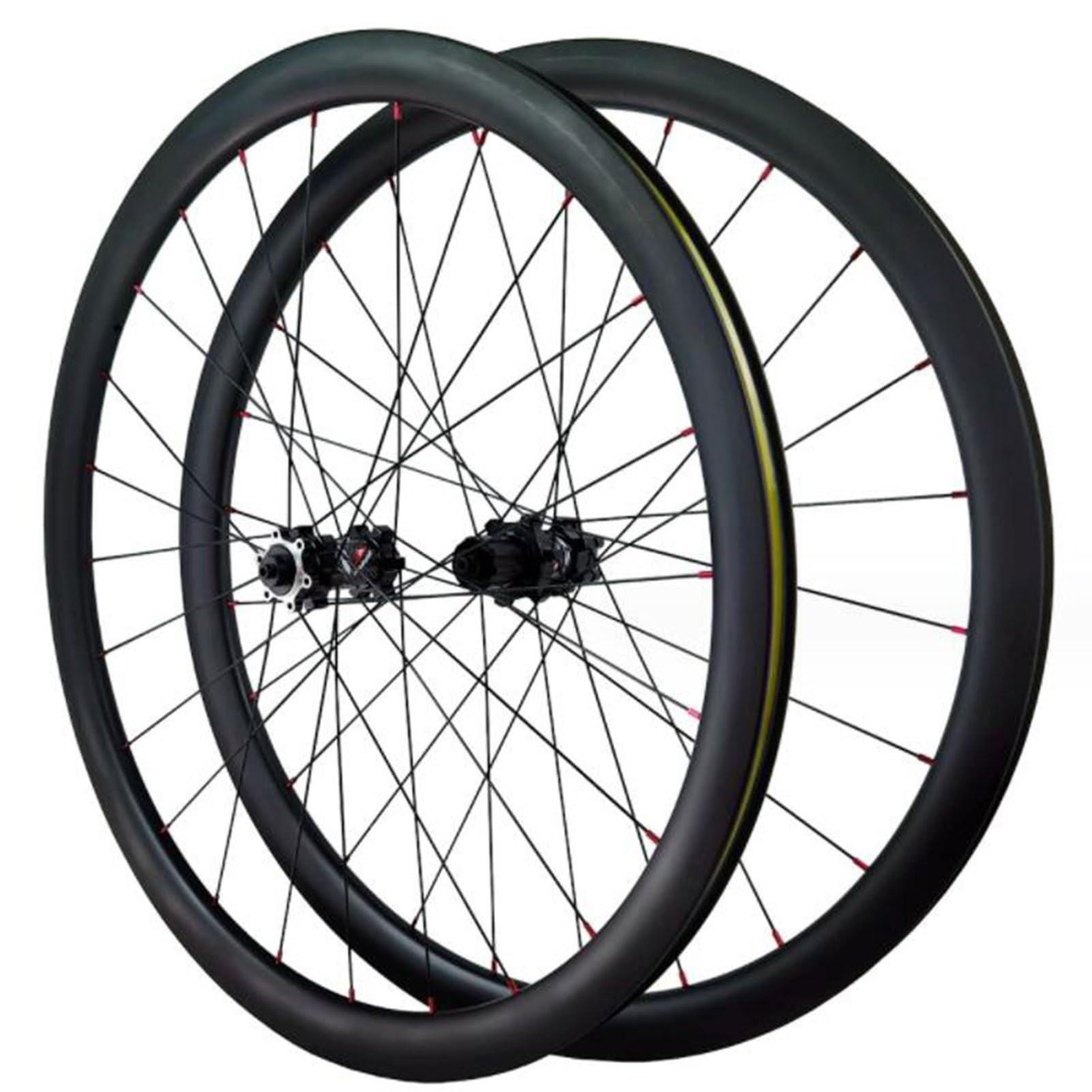 EROOLU700c Carbon Fibre Bicycle Wheel Set,Disc Brake Off-road Bicycle Front and Rear Wheel Quick Release 7-12 Speed Open/vacuum Dual Purpose Wheel