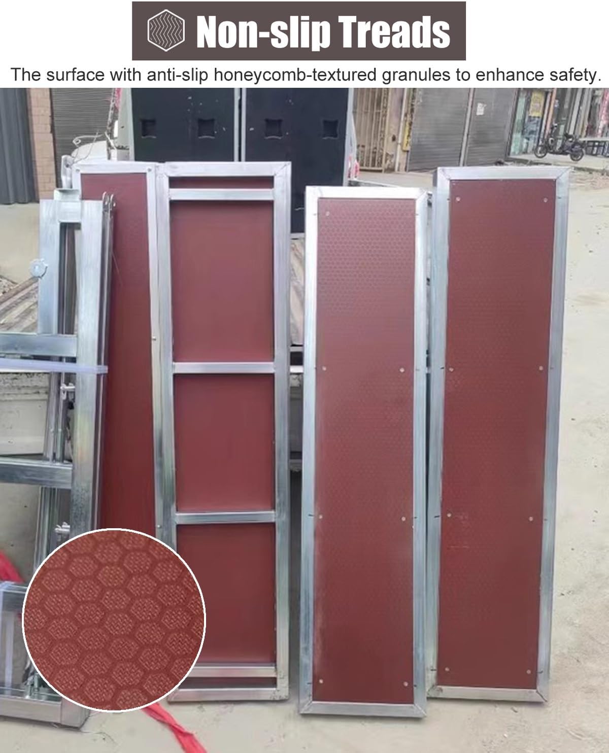 50" Standing Choir Stage Risers, Anti-Slip Metal & Plywood Choral Staircase for Concerts, Weddings, Lectures - 2-Tier Music Stand for Optimal Performance