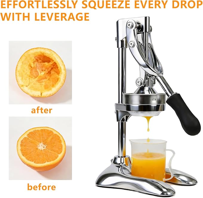 Extractor de Jugos Manual para Cítricos, Prensa de Acero Ino miniatura 7