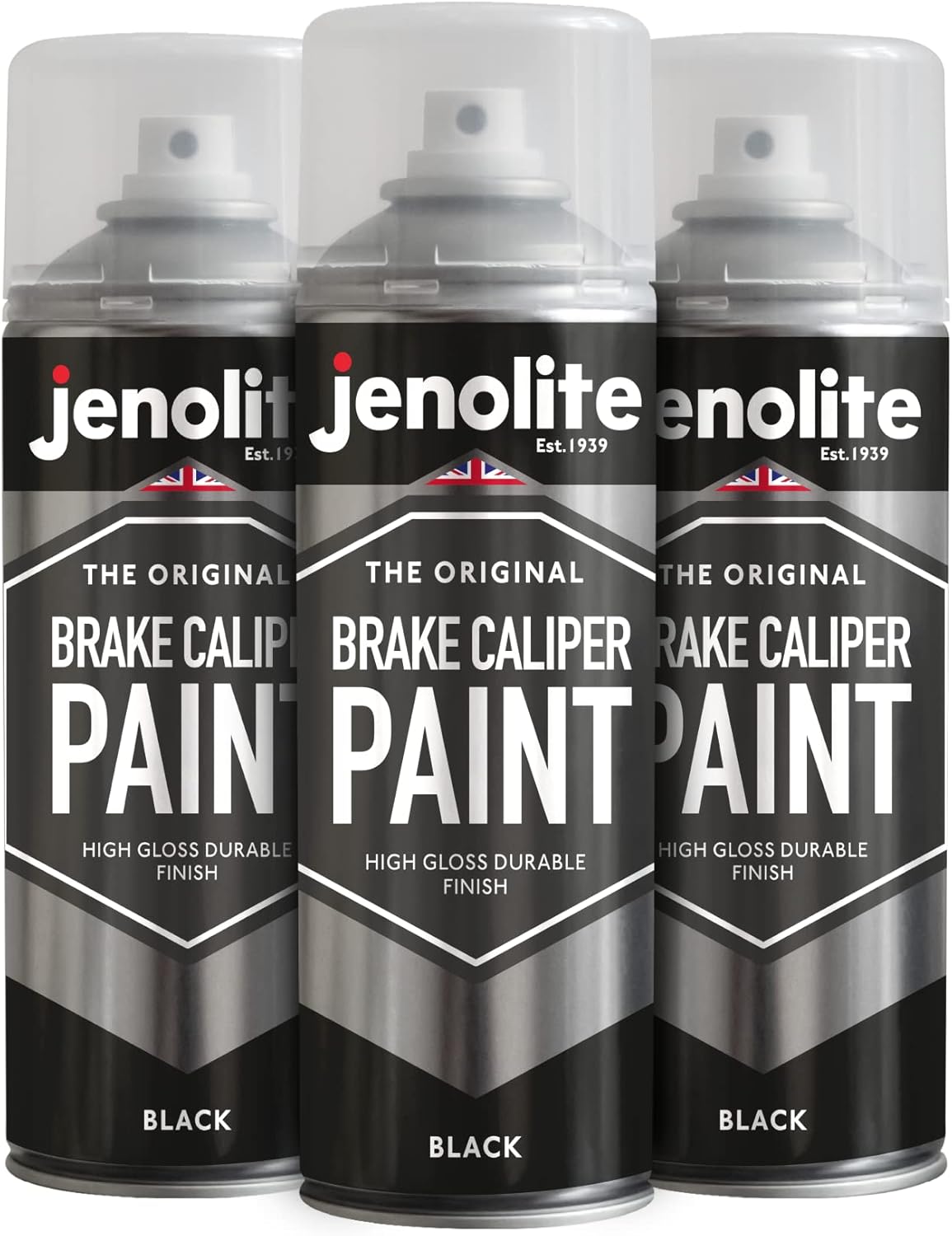 JENOLITE Brake Caliper Spray Paint BLACK GLOSS Brake and Caliper