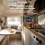 SYLVOX Intelligent RV TV, 40" 12-24V TV pour RV Campeur 1080P DC/AC Télévision assistée, Assistance Télécharger des apps, Google Assistant, Bluetooth WiFi, Intelligent TV pour Camion Home Car Campervan