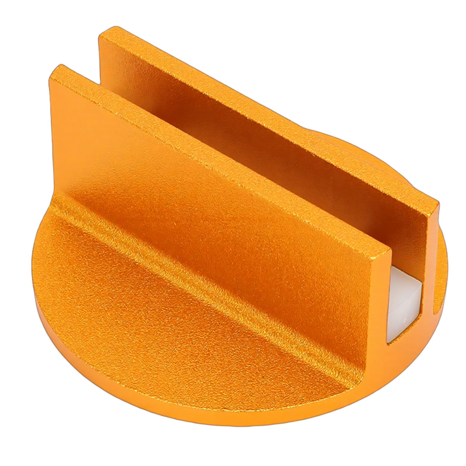 Quetschschweiß-Wagenheber-Adapter, 4 Stück, gerillte Wagenheber-Pads, 0,378 Zoll, orange, hochfeste Aluminiumlegierung für die Reparatur von PKW-LKW-SUV-Hebebühnen