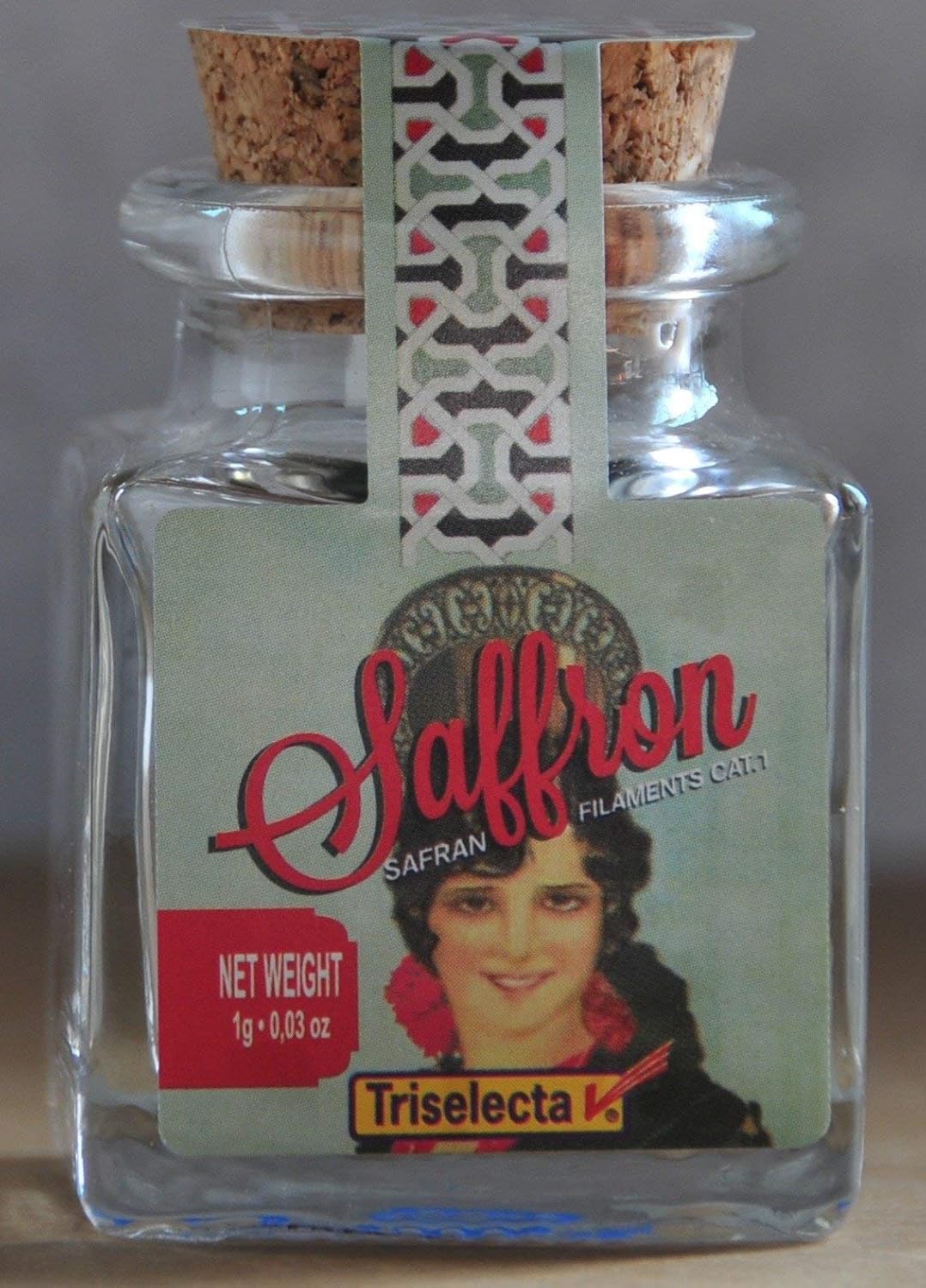 Saffron, Set of 2 Crystal Jars 1Gr = 0.035 Oz